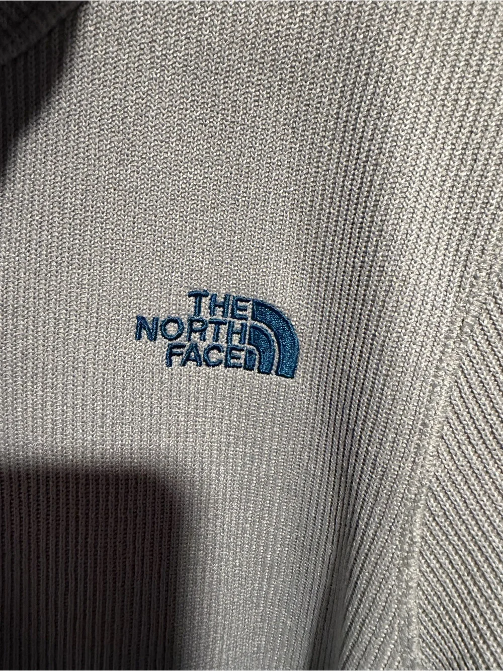 The North Face Pale Gray Fleece Full-Zip Jacket